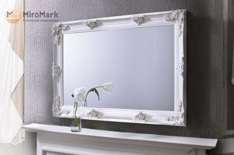 Манчестер Белое Окрашенные Зеркало 100х80 Миромарк