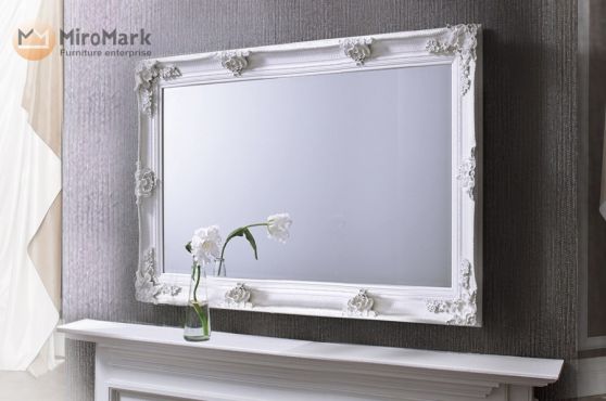 Манчестер Белое Окрашенные Зеркало 100х80 Миромарк
