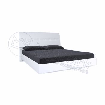 Рома Кровать 160 мягкая спинка с подъемником Белый глянец Миромарк