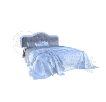 Луиза Кровать 180 с подъемником Белый глянец Миромарк