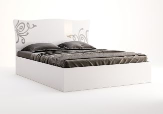 Богема Ліжко 160 з підйомником  Білий глянець Міромарк фотографія