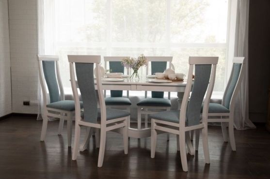 Стол Эдельвейс 160х90+40 + Стул Эдельвейс фотография