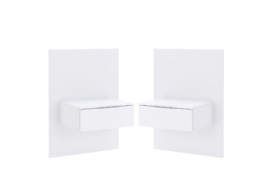 Бартон Приліжкові тумби Підвісні (2шт) Супер Мат Білий Міромарк фотографія