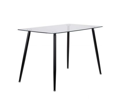 Стол "Умберто" черный/стекло прозрачное фотография