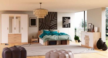 Ріко Комплект спальні дуб сонома/білий ВМВ Холдинг фотографія