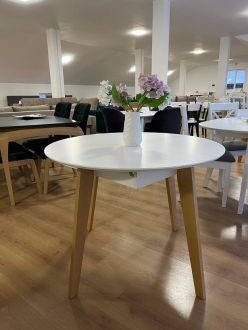 Марс Стол обеденный D=100 натуральный/белый Pavlik фотография