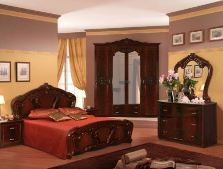 Олімпія Спальня з шафою 4 дв. Перо рубіно Міромарк фотографія