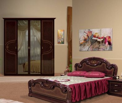 Мартіна Спальня з шафою 4 дв. Радіка махонь Міромарк фотографія