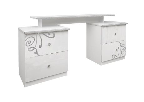 Богема Стіл туалетний 4 шх. Білий глянець Міромарк фотографія