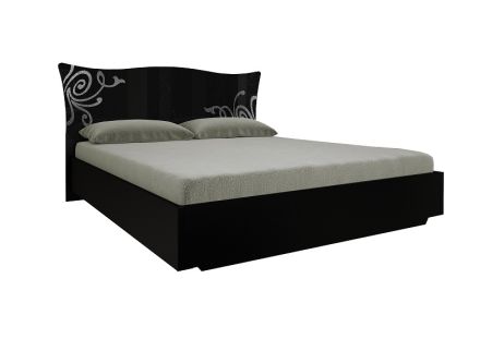 Богема Ліжко 180 з підйомником Чорний глянець Міромарк фотографія