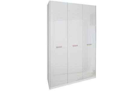 Белла Шкаф 3 дв. без зеркала Белый глянец Миромарк фотография