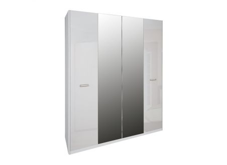 Белла Шкаф 4 дв. Белый глянец Миромарк фотография