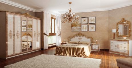 Дженнифер Спальня со шкафом 6 дв. Радика беж Миромарк фотография