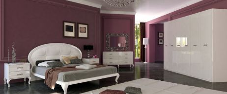 Империя Комплект спальни со шкафом 6 дв. без зеркал Белый глянец Миромарк фотография