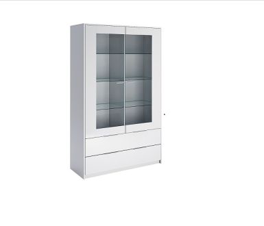 Рома Сервант 2 дв. Белый глянец Миромарк фотография