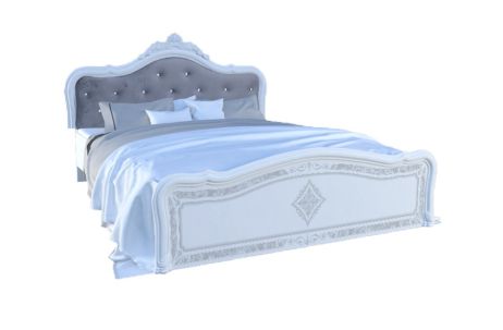 Луиза Кровать 160 Люкс Белый глянец Миромарк фотография