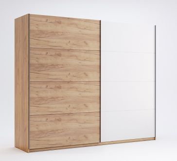 Асті Шафа-купе 2,5 Дуб крафт/білий глянець Міромарк фотографія