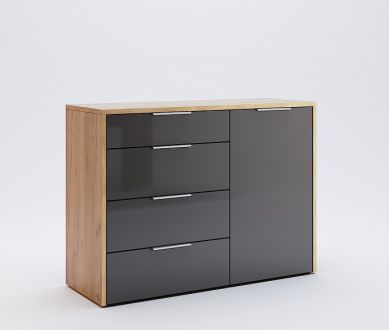 Луна Комод 1 дв. 4 шх. Дуб крафт/земля Міромарк фотографія