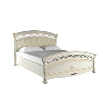 Роселла Ліжко 160 м'яка спинка з підйомником Люкс Радіка беж Міромарк фотографія