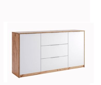 Асті Комод 2дв. 3шх. 1.6м Дуб крафт/білий глянець Міромарк фотографія