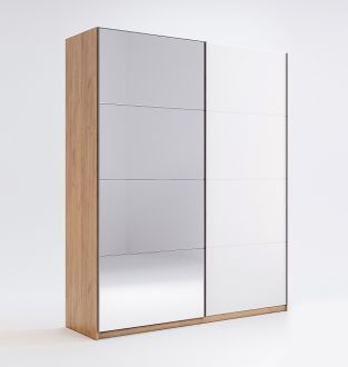 Асти Шкаф-купе 2,0 Зеркало/белый глянец Миромарк фотография