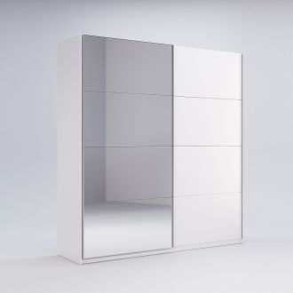 Фэмили Шкаф-купе 1,5 зеркало / белый глянец Миромарк фотография