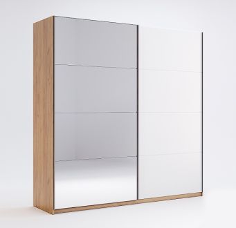 Асти Шкаф-купе 1,5 Зеркало/белый глянец Миромарк фотография
