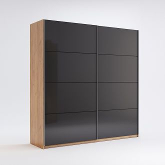 Луна Шкаф-купе 1,5 (глянец) Дуб крафт/земля Миромарк фотография