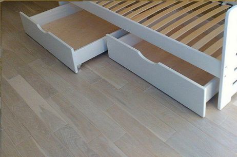 Комплект ящиков Массив Бука (2шт.) белый фотография