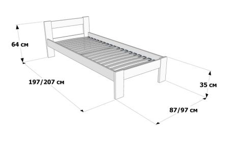 Эко кровать 90х200 белый Дримка фотография
