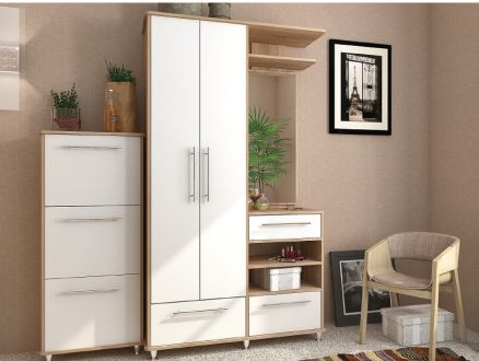 Ніагара Передпокій 1 дуб сонома/білий Сокме фотографія