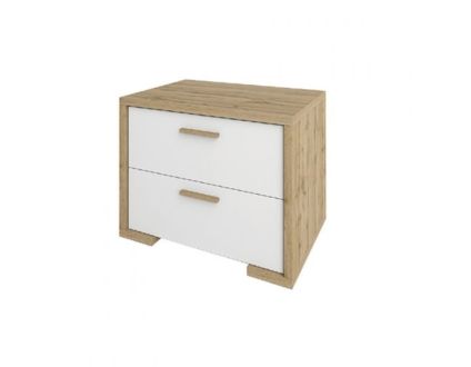 Франческа Прикроватная тумба дуб вотан/белый Сокме фотография