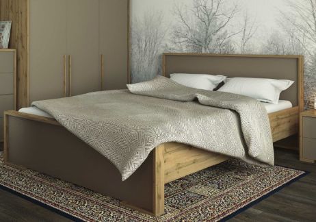 Франческа Кровать 160 дуб вотан/латте Сокме фотография