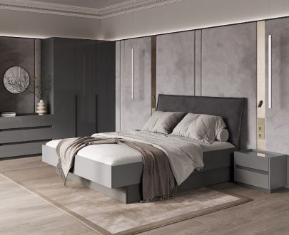 Тео Спальня Антрацит/Графіт Міромарк фотографія