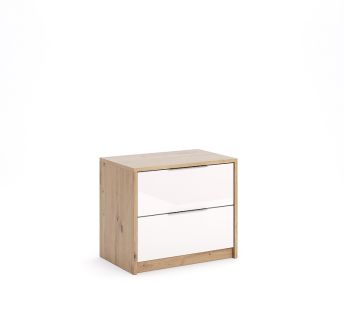 Реймонд Тумба приліжкова Дуб артізан/Білий глянець Міромарк фотографія