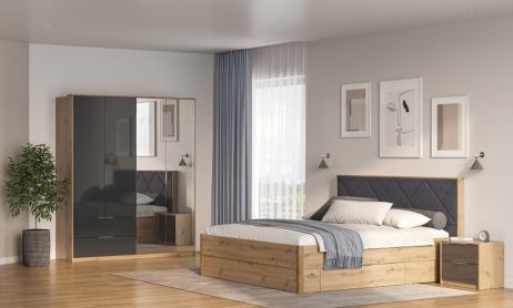 Реймонд Спальня Дуб артізан/Антрацит Міромарк фотографія