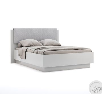 Мегі Ліжко 160 підйомне глянець сірий шиншила Міромарк фотографія