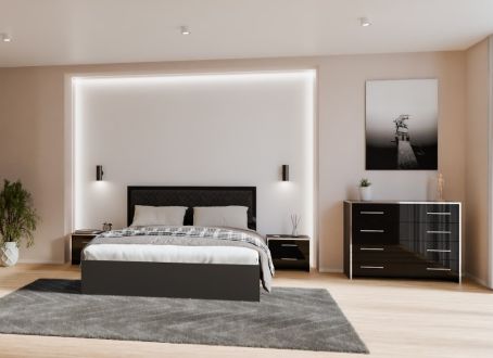 Енні Спальня Глянець Чорний  Міромарк фотографія