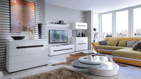 Ацтека белый/белый глянец/дуб венге магия БРВ Украина фотография