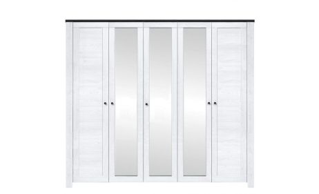 Антверпен Шкаф платяной 5D ясень снежный/дуб мореный БРВ Украина фотография