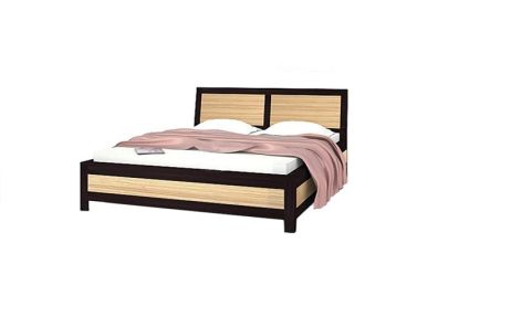 Капрі Ліжко-160 венге магія/зебрано-африканське + ламелі (КІТ) Акція фотографія