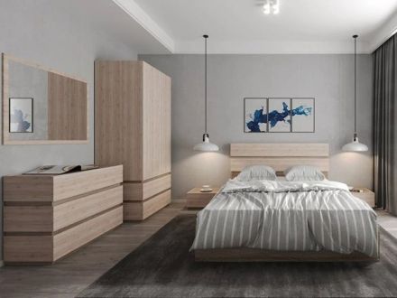 Лаєр Спальня дуб сонома трюфель/дуб Сан-Ремо світлий Гербор фотографія