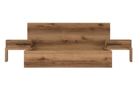 Стемма Кровать LOZ160 с тумбами (каркас) дуб делано темный Гербор фотография