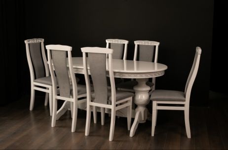 Стол Лео 160х90+40 + Стул Марек 4 фотография