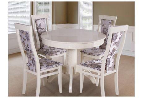 Стол Версаль круглый D=90+30 + Стул Миран фотография