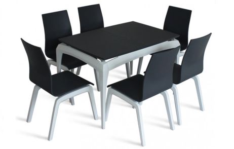 Стол Нави 120х80+40 + Стул Нави фотография