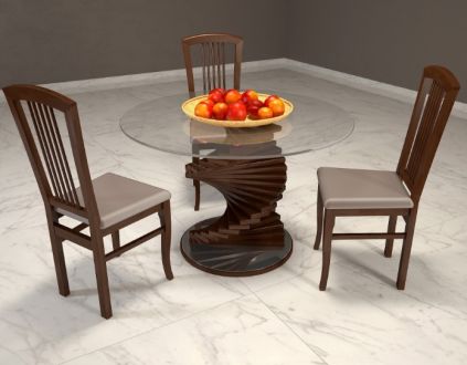 Шедевр Стол обеденный (закаленное стекло) сосна Арбор Древ фотография