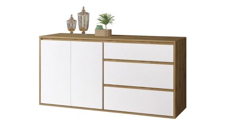 Нітро Софт Комод 1600 2Д3Ш дуб вотан/білий Сокме фотографія