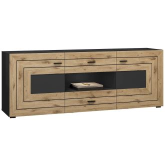 Джейкоб  Тумба ТВ 2д2ш  дуб вікінг/антрацит Сокме фотографія