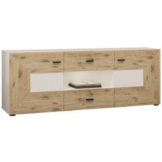 Джейкоб  Тумба ТВ 2д2ш  дуб вікінг/білий Сокме фотографія